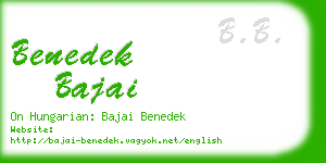 benedek bajai business card